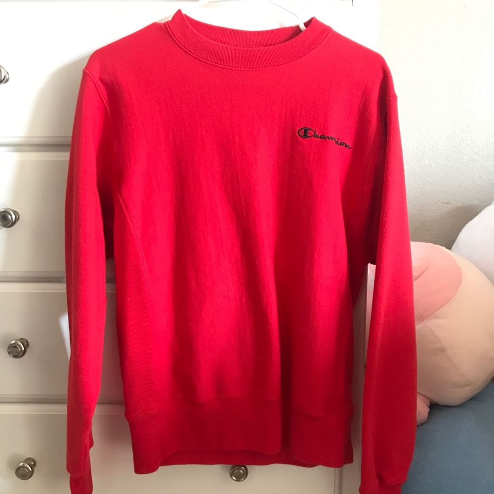 Champion Reverse Weave Red Sweatshirt